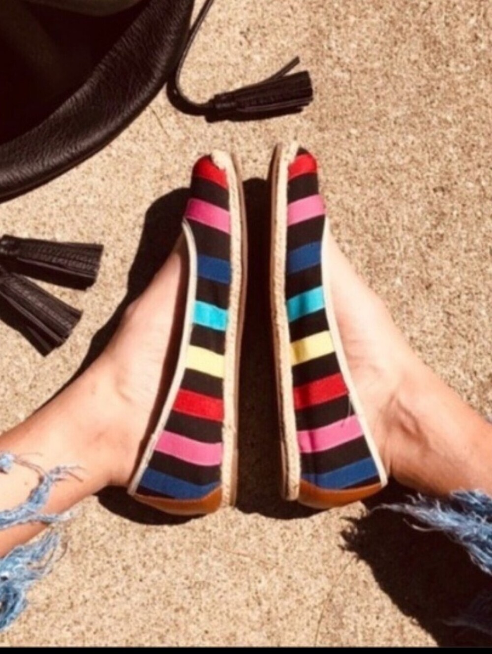 Kate Spade Multicolor Striped Canvas Espadrilles